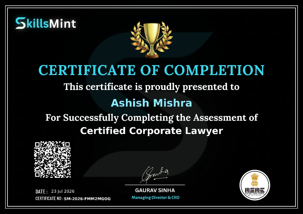 Certificate of Completion — Certified Corporate Lawyer